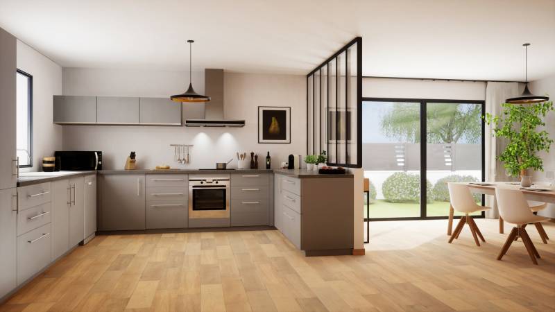 Réaliser une verrière sur mesure dans une cuisine au Havre 76