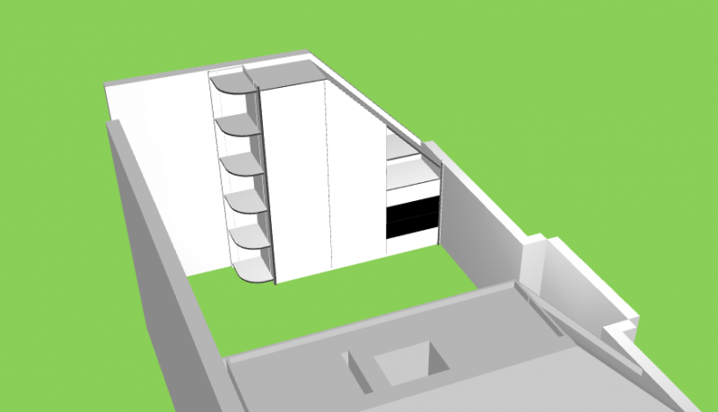 plan 3D dressing colonne arrondie