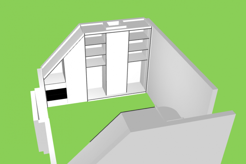 plan 3D dressing sous pente