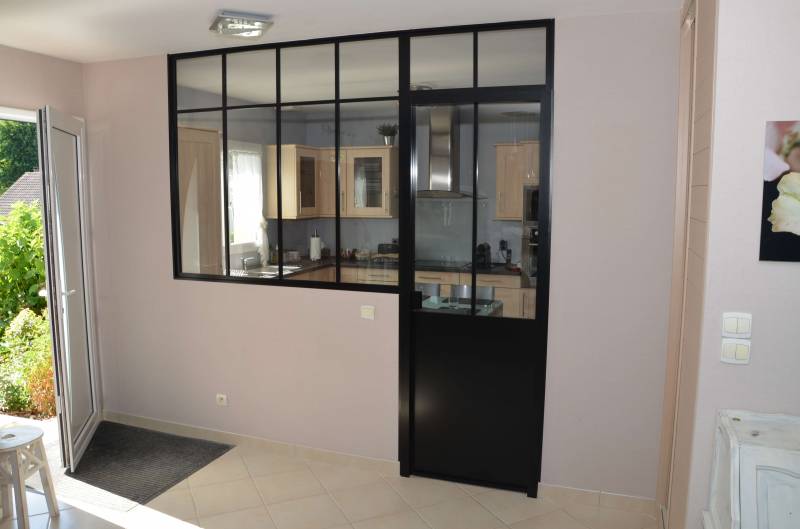 Installation de verrière dans une cuisine à Evreux proche Bernay